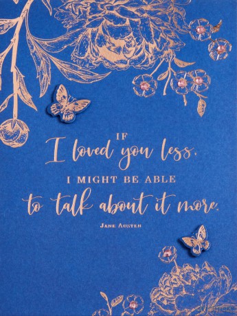 Jane Austen If I Loved You Less Embellished Card [KSIĄŻKA]