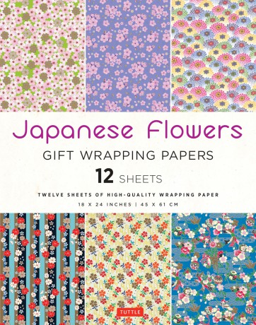 Japanese Flowers Gift Wrappingx12 [KSIĄŻKA]