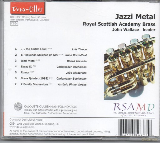 Royal Scottish Academy Bras: Jazzi Metal Portuguese Brass [CD]