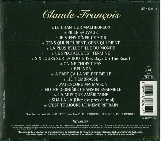 Claude Francois: Je Viens Diner Ce Soir - Belinda - Le Chanteur Malheureux [CD]