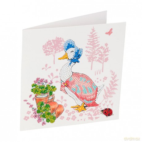 Jemima Puddle -Duck 18x18cm Crystal Art Card