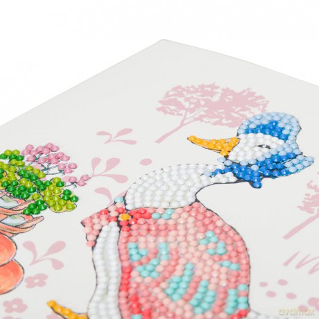 Jemima Puddle -Duck 18x18cm Crystal Art Card