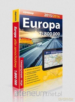 Atlas samochodowy Europa 1:800 000 2015/2016