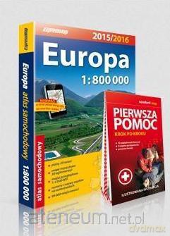 Atlas samochodowy Europa 2015/16 + Pierwsza pomoc