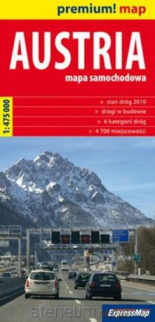 Austria - mapa samochodowa 1:475 000 karton