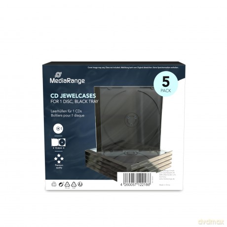Jewel Cases schwarz-Transp 5st