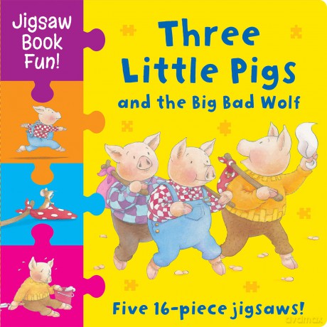 Jigsaw Book Fun Three Little Pigs And The Big Bad Wolf [KSIĄŻKA]