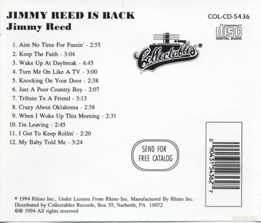 Jimmy Reed: Jimmy Reed Is Back [CD]
