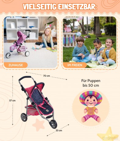 Jogging-Buggy LOLA Konfetti, pink