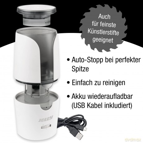Jolly: JOLLY elektrischer Anspitzer Herbert wei