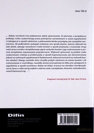 Controlling kosztów i rachunkowość zarządcza [KSIĄŻKA]