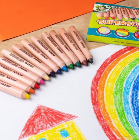 Jolly: JOLLY Supersoft 3 in 1 Buntstifte farbso