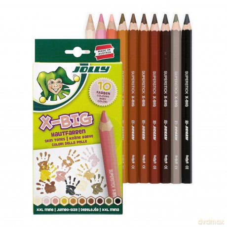 Jolly: JOLLY X-BIG Hautfarben Buntstifte farbso