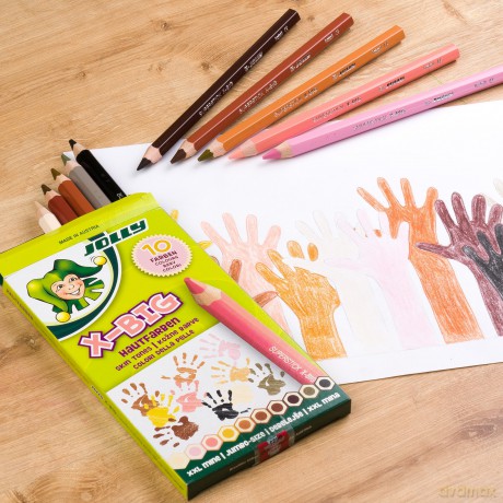 Jolly: JOLLY X-BIG Hautfarben Buntstifte farbso