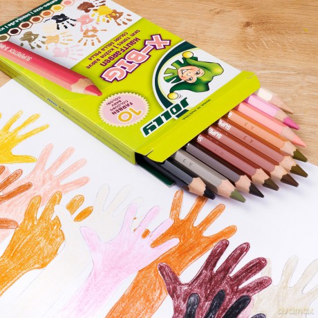 Jolly: JOLLY X-BIG Hautfarben Buntstifte farbso