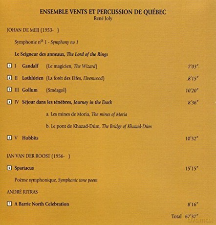 Joly: Joly/Ensemble Vent Et Percussi-Lord Of The Rings [CD]