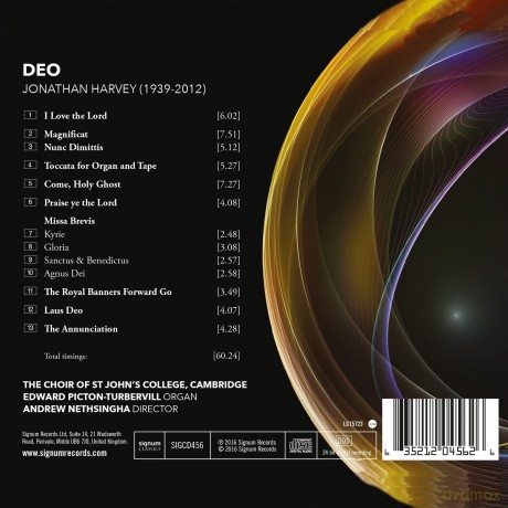 Jonathan Harvey-Deo: St Johns College Choir: Jonathan Harvey-Deo: St Johns College Choir [CD]