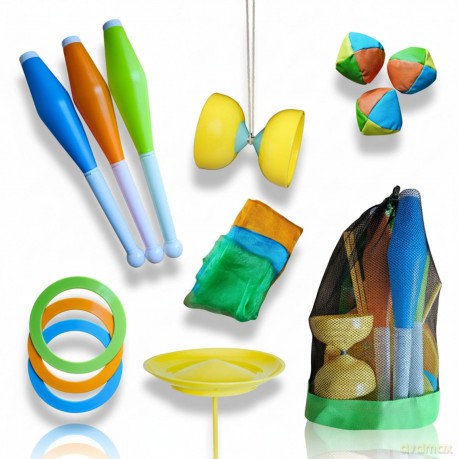 Jonglierset im Rucksack