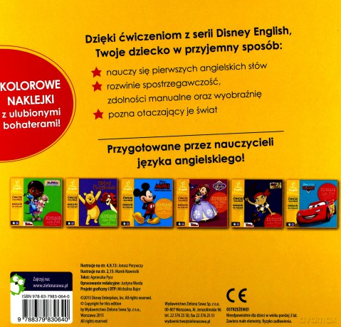 Ćwiczę i koloruję z Jakiem - Disney English [KSIĄŻKA]