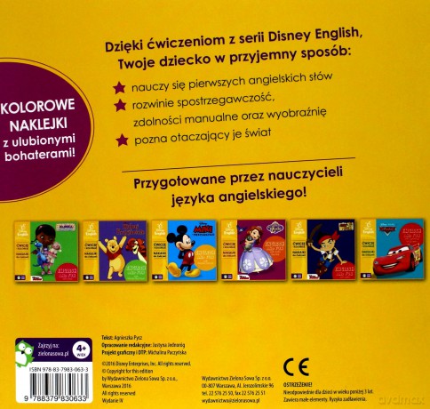 Ćwiczę i koloruję z Zosią - Disney English [KSIĄŻKA]