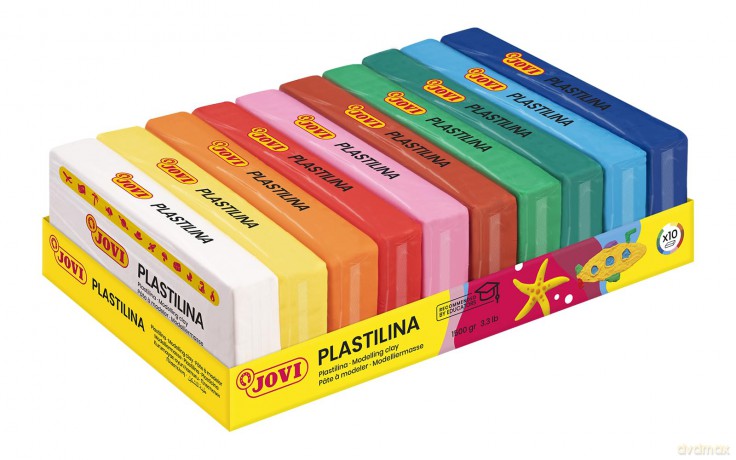 Jovi: JOVI Knete PLASTILINA farbsortiert, 10 F