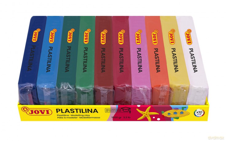 Jovi: JOVI Knete PLASTILINA farbsortiert, 10 F