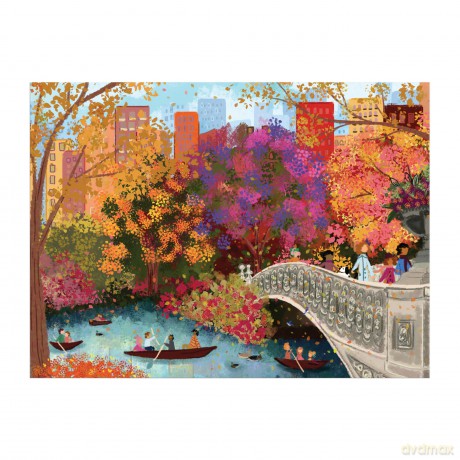 Joy Laforme Autumn on Bow Bridge 1000 Piece Puzzle [KSIĄŻKA]
