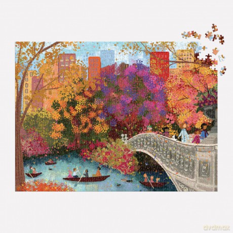Joy Laforme Autumn on Bow Bridge 1000 Piece Puzzle [KSIĄŻKA]