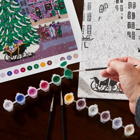 Joy Laforme Christmas Square 9 x 12 Paint by Number Kit [KSIĄŻKA]