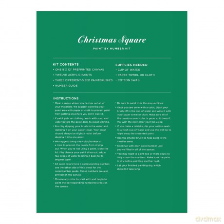 Joy Laforme Christmas Square 9 x 12 Paint by Number Kit [KSIĄŻKA]