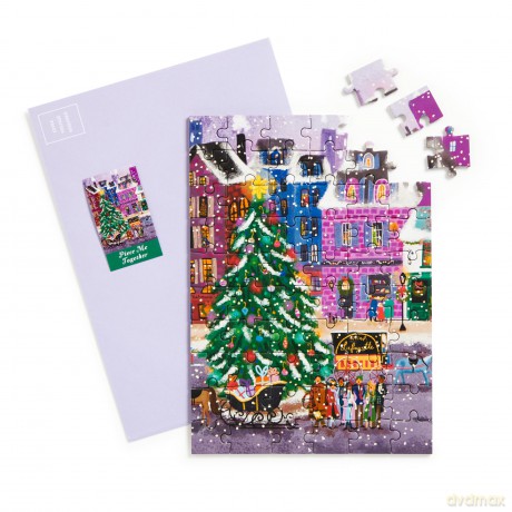 Joy Laforme Christmas Square Greeting Card Puzzle [KSIĄŻKA]