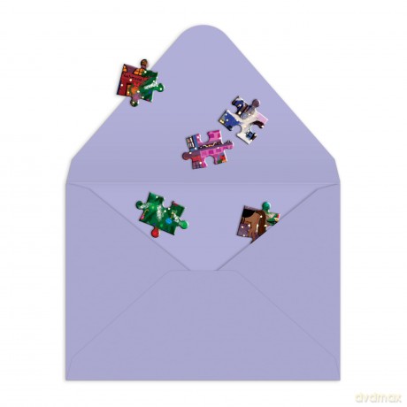 Joy Laforme Christmas Square Greeting Card Puzzle [KSIĄŻKA]
