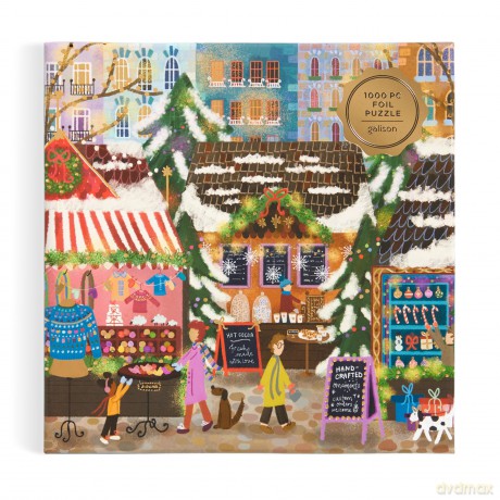 Joy Laforme Merry Market 1000 Piece Foil Puzzle in a Square Box [KSIĄŻKA]