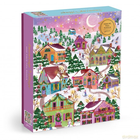 Joy Laforme Snowcap Village 1000 Piece Foil Puzzle [KSIĄŻKA]