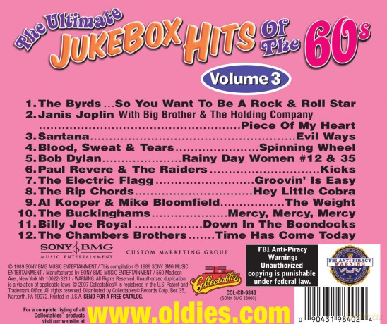 Jukebox Hits Of The 60'S Vol. 3 [CD]