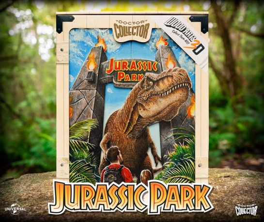 P.Derive: JURASSIC PARK - Gates - 3D WoodArts Post