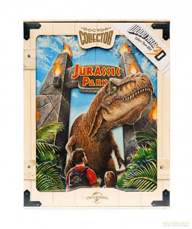 P.Derive: JURASSIC PARK - Gates - 3D WoodArts Post