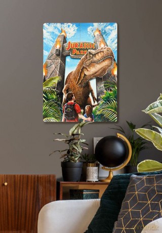 P.Derive: JURASSIC PARK - Gates - 3D WoodArts Post