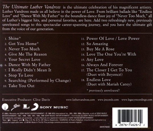 Luther Vandross: The Ultimate Luther Vandross & 
