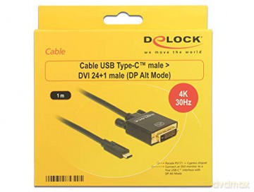 KAB USB-C > DVI 24+1 (ST-ST) 1m 4K 30Hz