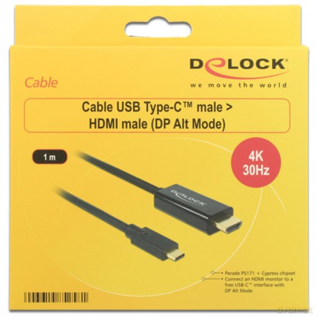 KAB USB-C > HDMI (ST-ST) 1m 4K 30Hz DeLO