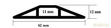 Kabelbrźcke schwarz 6,2 X 1,5m