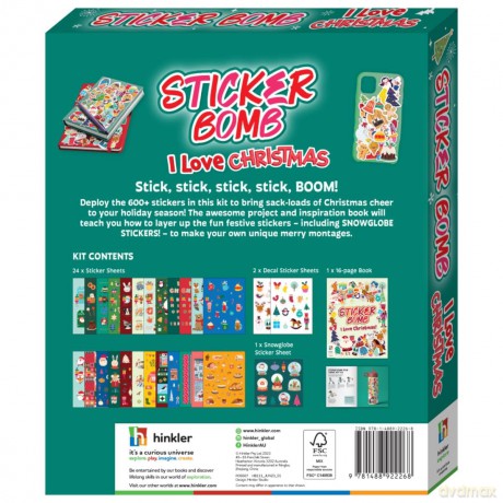 Kal Sticker Bomb I Love Christmas [KSIĄŻKA]