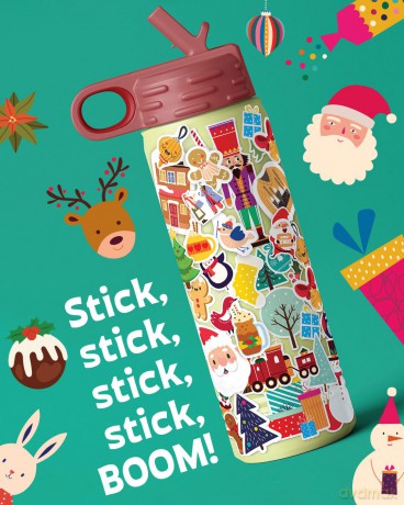 Kal Sticker Bomb I Love Christmas [KSIĄŻKA]