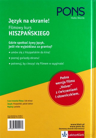Język na ekranie! Filmowy kurs hiszpańskiego [KSIĄŻKA]+[CD]