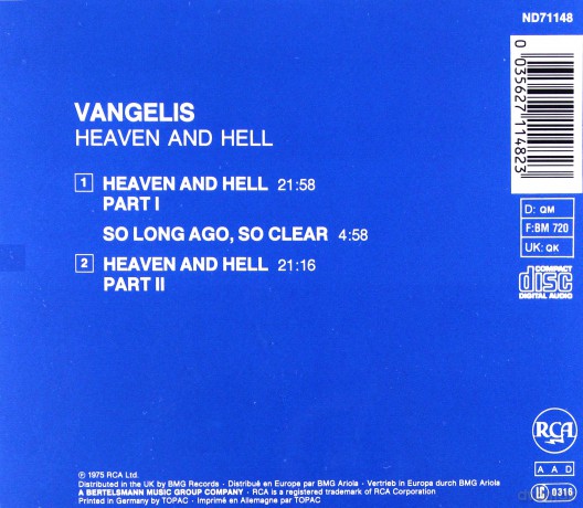 Vangelis: Heaven And Hell [CD]