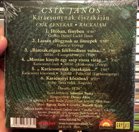 Csík János: Karácsonynak éjszakáján-papírtok [CD]