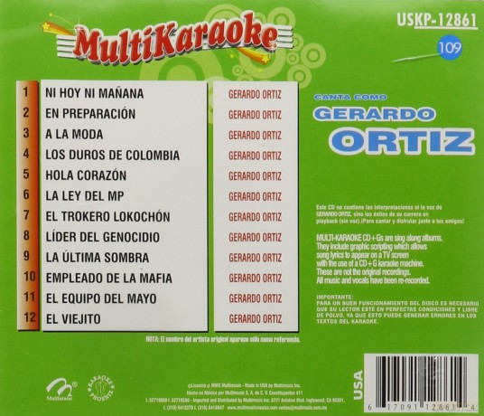 Karaoke: Gerardo Ortiz - Exitos: Karaoke: Gerardo Ortiz - Exitos [CD]