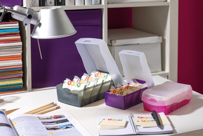 Karteibox Croco grau A7