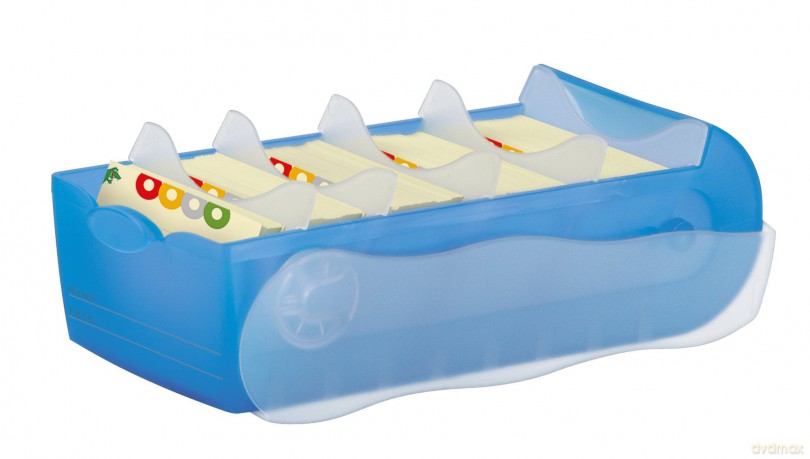 Han: Karteibox Croco, blau, A7